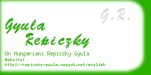 gyula repiczky business card